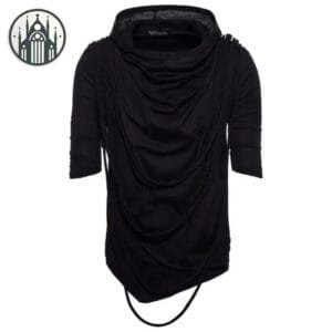 T-shirt Gothique En Résille: Style Morbide! Noir / s