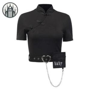 T-shirt Gothique En Spandex Polyester & Coton - Livraison Standard Offerte - s