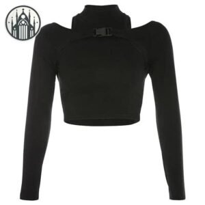 T-shirt Gothique Épaule Dénudée Femme — Univers Gothique