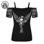 T-shirt Gothique Gris Streetwear - s