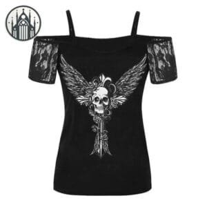 T-shirt Gothique Gris Streetwear - s
