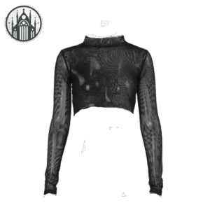 T-shirt Gothique Résille Manches Longues — Univers Gothique
