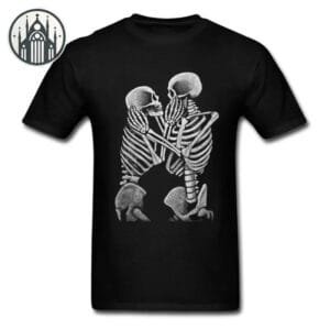 T-shirt Gothique Imprimé De Loup: Adopte Un Style Morbide - s