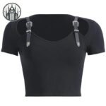 T-shirt Gothique Ceinture Coton Maillé — Univers Gothique