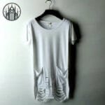 T-shirt Gothique Lacet En Cuir - Adopte Un Style Morbide - Blanc / s