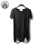 T-shirt Gothique Lacet En Cuir - Adopte Un Style Morbide