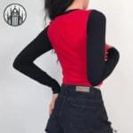 T-shirt Gothique Manche Transparente: Confort Et Style Rebelle