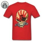 T-shirt Gothique Punisher Pour Homme: Coton Bio Doux Et Extensible - Rouge / Xs