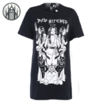 T-shirt Gothique Rock En Coton Maillé De Qualité - s