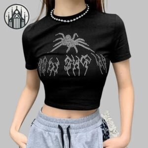 Haut Gothique Araignée Cœur Femme — Univers Gothique