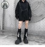 Haut Gothique Oversize Noir Femme — Univers Gothique (vue 3)