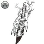 Tatouage Gothique Tête Loup Mystique — Univers Gothique