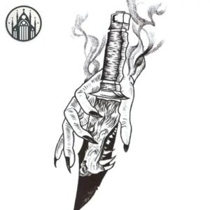 Tatouage Gothique Tête Loup Mystique — Univers Gothique