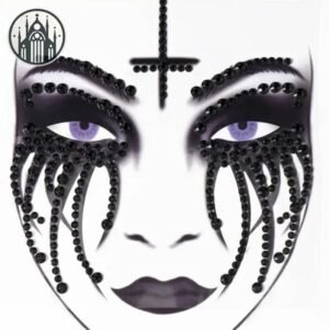Tatouage Gothique Strass Brillant — Univers Gothique