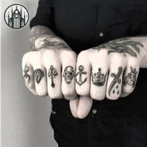Tatouage Gothique Doigts Temporaire — Univers Gothique