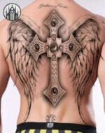 Tatouages Gothiques éphémères: Dos Complet Mystérieux - 03