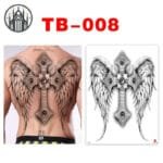 Tatouages Gothiques éphémères: Dos Complet Mystérieux