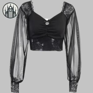 Haut Gothique Lacé Manches Longues — Univers Gothique
