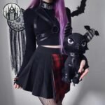 Haut Gothique Épaule Dénudée Spandex — Univers Gothique (vue 3)