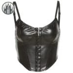 Top Gothique Renforcé En Polyester - Dentelles Fines Motifs Soignés - Parfait Pour Toutes Les Occasions! - Noir / s