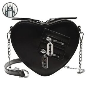 Sac Gothique Cœur Femme Noir — Univers Gothique