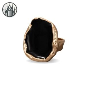 Bague Gothique Noire Acier — Univers Gothique