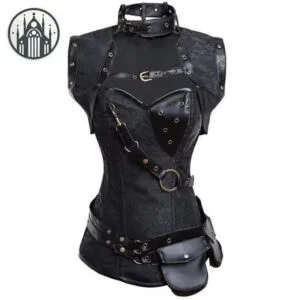 Unleash Your Gothic Style With Our Corset Gothique Carcan! 2 Unleash Your Gothic Style With Our Corset Gothique Carcan! - Noir / s
