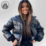 Veste élégante En Cuir Végan Pour L’hiver