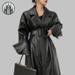 Manteau Gothique Simili Cuir Long — Univers Gothique