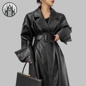 Manteau Gothique Simili Cuir Long — Univers Gothique