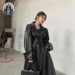 Manteau Gothique Simili Cuir Long — Univers Gothique (vue 5)