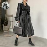 Manteau Gothique Simili Cuir Long — Univers Gothique (vue 4)