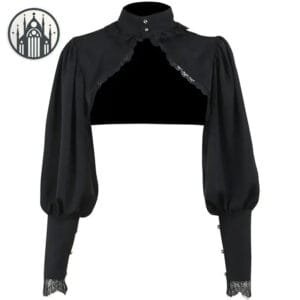 Veste Gothique Courte Noire - Style Démoniaque à Couper Le Souffle! - s