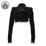 Veste Gothique Courte Pour Femme: Style Démoniaque - s