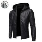Veste Gothique En Simili Cuir Noir Pour Homme - Capuche / m