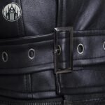 Veste Gothique Cuir Militaire Lacets — Univers Gothique (vue 4)