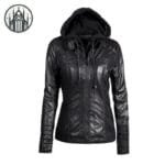 Veste Gothique Femme Avec Fourrure Aux Manches - Xs