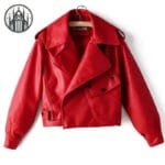 Veste Gothique Femme En Simili Cuir Résistant – Guide Des Tailles - Rouge / s
