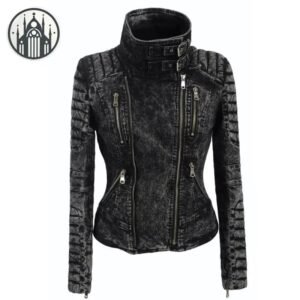 Veste Gothique Jeans Simili Femme — Univers Gothique