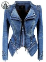 Veste Gothique Femme Pour Un Style Démoniaque - Xs / Bleu Jeans