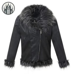 Veste Gothique Fourrure Simili Cuir — Univers Gothique