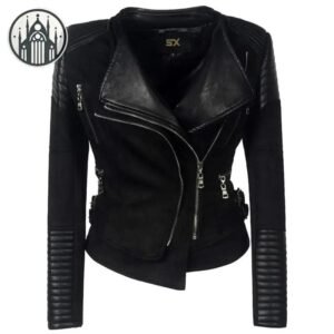 Veste Gothique Similicuir Biker Femme — Univers Gothique