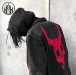 Veste Gothique Heavy Metal: Jean Skull Démoniaque - l