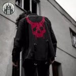 Veste Gothique Heavy Metal: Jean Skull Démoniaque - m
