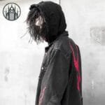 Veste Gothique Heavy Metal: Jean Skull Démoniaque - Xl