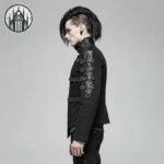 Veste Gothique Asymétrique Noire Homme — Univers Gothique (vue 6)