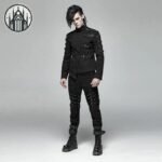 Veste Gothique Asymétrique Noire Homme — Univers Gothique (vue 4)