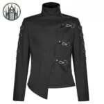 Veste Gothique Asymétrique Noire Homme — Univers Gothique