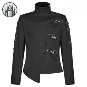 Veste Gothique Asymétrique Noire Homme — Univers Gothique