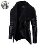 Veste Gothique Homme En Cuir Noir De Qualité Supérieure
